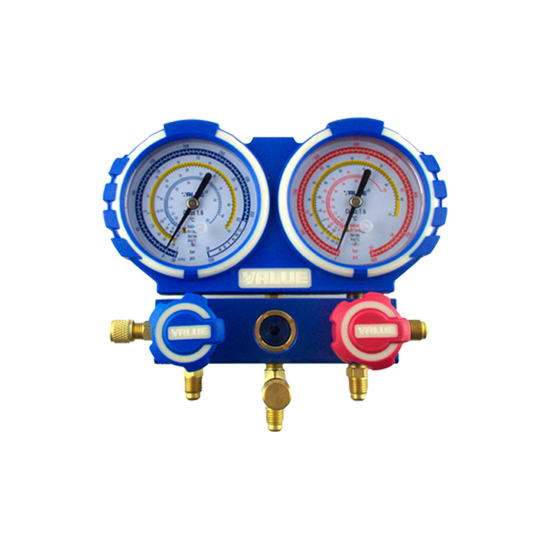 Манометрический коллектор VALUE; VMG-2-1234yf (ø80;шл.150:R&Bl М12х1.5хМ12х1,5;Yel M12x1,5x1/2;кейс)