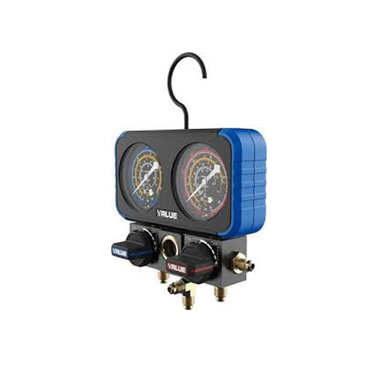 Манометрический коллектор VALUE NAVTEC; VRM2-B-0501 (R22/134A/404A/407C; ø68мм; шланги 150см; кейс)